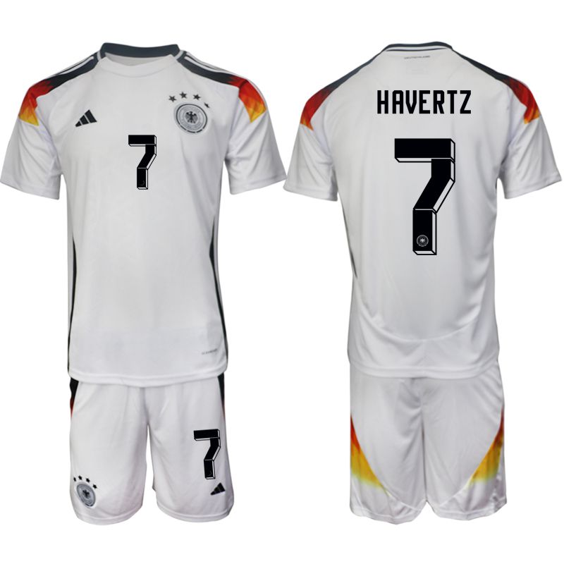 Men 2024-2025 Season Germany home white 7 Soccer Jersey